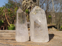 Polished Clear Quartz Crystal Points x 12 From Madagascar