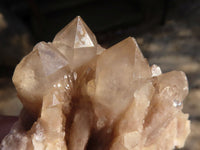 Natural Cascading Smokey Quartz Clusters x 3 From Luena, Congo