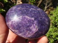 Polished Purple Lepidolite Palm Stones  x 6 From Zimbabwe