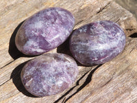 Polished Small Purple Lepidolite Palm Stones  x 20 From Madagascar - Toprock Gemstones and Minerals 