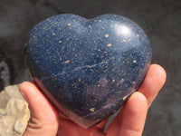 Polished Blue Lazulite Hearts  x 6 From Madagascar