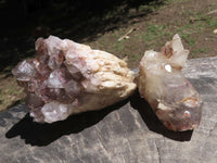 Natural Red Hematite Quartz Crystal Specimens x 6 From Karoi, Zimbabwe - TopRock