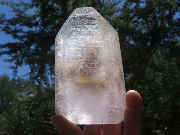 Polished Large Skeletal Window Quartz Points  x 2 From Akansobe, Madagascar - TopRock