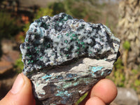 Natural Drusy Coated Chrysocolla & Malachite Dolomite Specimens x 6 From Congo