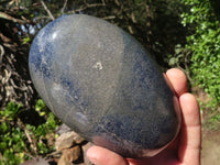 Polished Blue Lazulite Standing Free Forms  x 2 From Madagascar - Toprock Gemstones and Minerals 