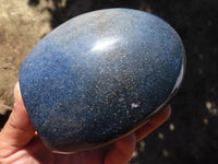 Polished Blue Lazulite Standing Free Forms  x 2 From Madagascar - Toprock Gemstones and Minerals 