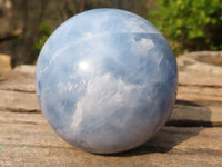 Polished Blue Calcite Spheres x 6 From Ihadilalana, Madagascar