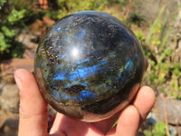 Polished Labradorite Spheres  x 2 From Tulear, Madagascar