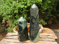 Polished Stromatolite / Kambamba Jasper Points  x 2 From Madagascar - TopRock