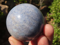 Polished Blue Spotted Spinel Quartz Spheres x 5 From Madagascar