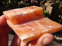 Natural New Sunset Orange Calcite Specimens  x 12 From Spitzkop, Namibia