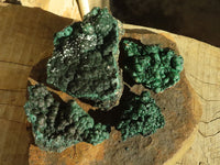 Natural Gorgeous Crystalline Botryoidal Malachite Specimens  x 4 From Kambove, Congo - Toprock Gemstones and Minerals 