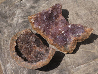 Natural Dark Amethyst Crystal Geodes & Plates  x 12 From Zululand, South Africa - TopRock