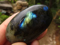 Polished Flashy Labradorite Palm Stones  x 12 From Madagascar - TopRock