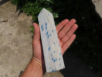 Polished Blue Spotted Spinel In Quartzite Crystal Points x 3 From Madagascar - TopRock