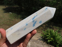 Polished Blue Spotted Spinel In Quartzite Crystal Points x 3 From Madagascar - TopRock