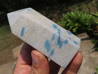 Polished Blue Spotted Spinel In Quartzite Crystal Points x 3 From Madagascar - TopRock