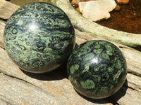 Polished Stromatolite / Kambamba Jasper Spheres  x 2 From Madagascar - TopRock