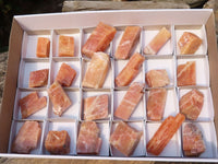 Natural New Sunset Orange Calcite Specimens  x 24 From Spitzkop, Namibia