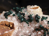 Natural Rare Ball Malachite On Drusy Quartz & Dolomite Specimens x 2 From Kambove, Congo