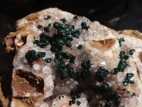 Natural Rare Ball Malachite On Drusy Quartz & Dolomite Specimens x 2 From Kambove, Congo