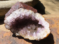 Natural Amethyst In Basalt Geode Specimens  x 12 From Zululand, South Africa - TopRock