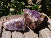 Natural Amethyst In Basalt Geode Specimens  x 12 From Zululand, South Africa - TopRock