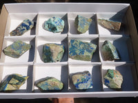 Natural Azurite & Malachite On Dolomite Specimens  x 12 From Kaokoveld, Namibia - Toprock Gemstones and Minerals 