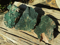 Natural Micro Botryoidal Crystalline Malachite Specimens  x 3 From Congo