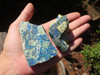 Natural Azurite & Malachite On Dolomite Specimens  x 12 From Kaokoveld, Namibia - Toprock Gemstones and Minerals 