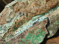 Natural Drusy Coated Chrysocolla & Malachite Dolomite Specimens x 2 From Kakanda, Congo