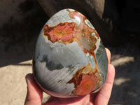 Polished Polychrome Jasper Standing Free Forms  x 3 From Madagascar