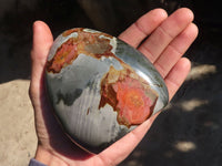 Polished Polychrome Jasper Standing Free Forms  x 3 From Madagascar