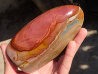 Polished Polychrome Jasper Standing Free Forms  x 3 From Madagascar