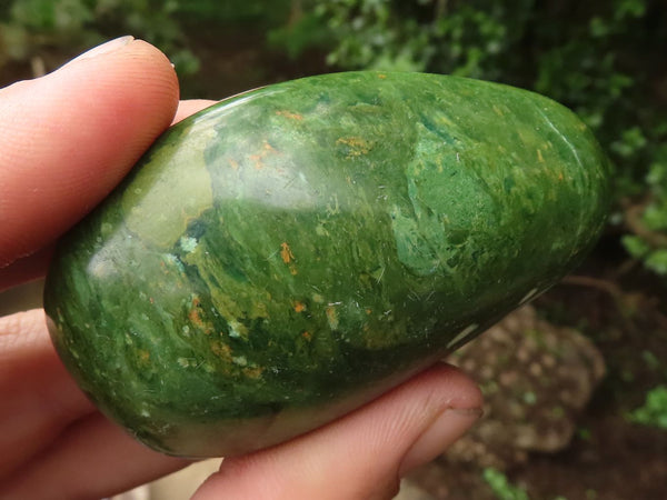 Polished Green Verdite Palm Stones  x 6 From Zimbabwe - TopRock