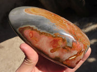 Polished Polychrome Jasper Standing Free Forms  x 3 From Madagascar