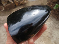 Polished Schorl Black Tourmaline Standing Free Forms x 1 From Madagascar