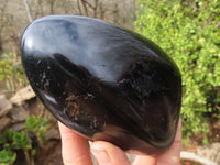 Polished Schorl Black Tourmaline Standing Free Forms x 1 From Madagascar