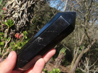 Polished Double Terminated Black Basalt Points  x 3 From Antsirabe, Madagascar