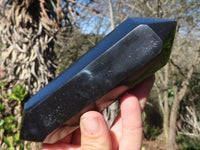 Polished Double Terminated Black Basalt Points  x 3 From Antsirabe, Madagascar