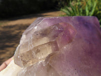 Polished  Smokey Amethyst Window Quartz Crystals One In A Sceptre x 2 From Madagascar - TopRock