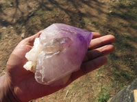 Polished  Smokey Amethyst Window Quartz Crystals One In A Sceptre x 2 From Madagascar - TopRock