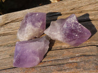 Natural Single Jacaranda Amethyst Crystals x 12 From Mumbwe, Zambia