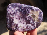 Polished Purple Lepidolite Free Forms  x 6 From Zimbabwe