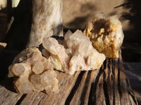 Natural Cascading White Phantom Quartz Clusters  x 3 From Luena, Congo - Toprock Gemstones and Minerals 