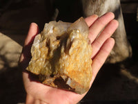 Natural Cascading White Phantom Quartz Clusters  x 3 From Luena, Congo - Toprock Gemstones and Minerals 