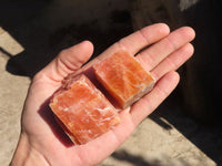 Natural New Sunset Orange Calcite Specimens  x 24 From Spitzkop, Namibia