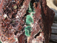 Natural Drusy Coated Ball Malachite On Dolomite Specimen  x 1 From Likasi, Congo