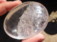 Polished Semi Optic Clear Quartz Galet / Palm Stones x 12 From Madagascar