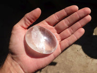 Polished Semi Optic Clear Quartz Galet / Palm Stones x 12 From Madagascar